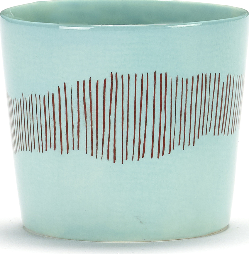 Tazas de Espresso Feast, 150 ml, azul y rojo, 4 unidades