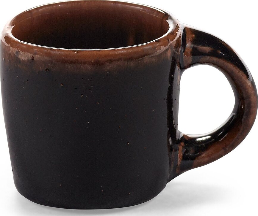 Tazas de espresso Out of Lines, 100 ml, marrón y negro, 2 unidades