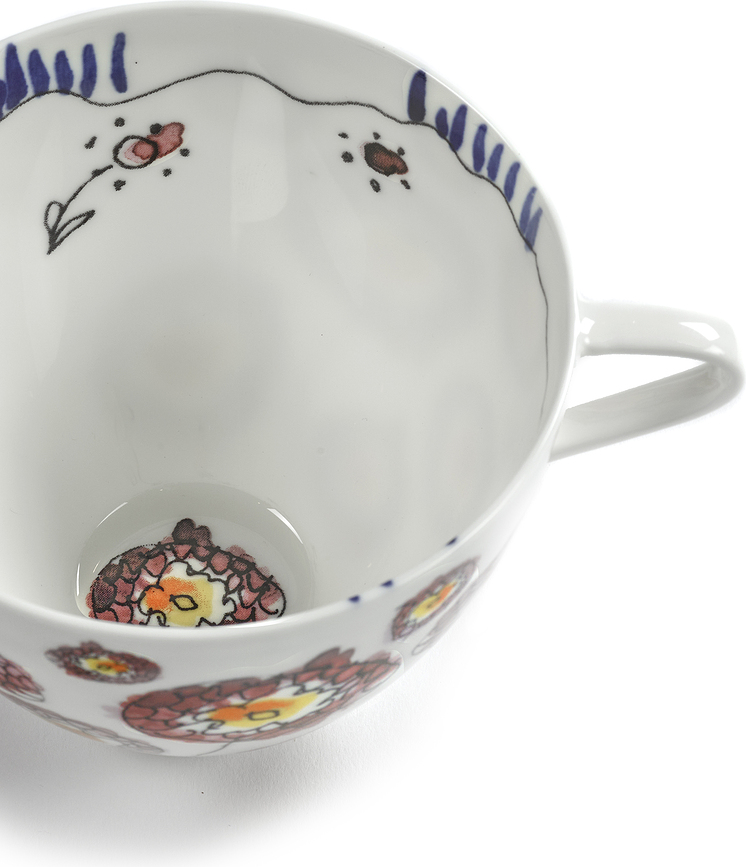 Juego de tazas para cappuccino Midnight Flowers Blossom Milk, 200 ml, 2 unidades