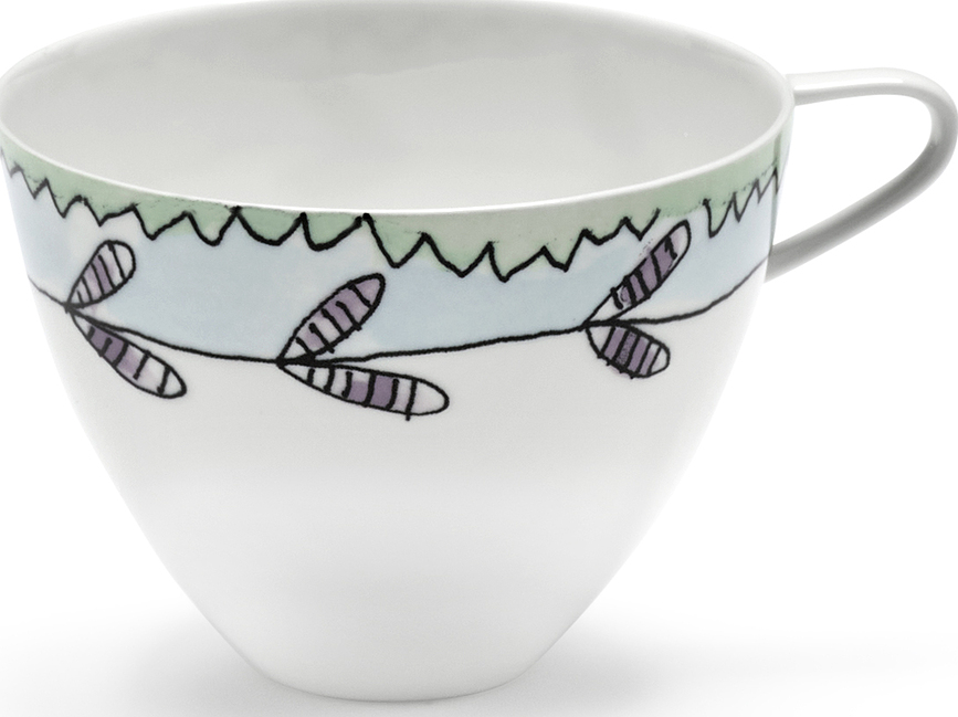 Tazas para cappuccino Midnight Flowers, 200 ml, 2 unidades