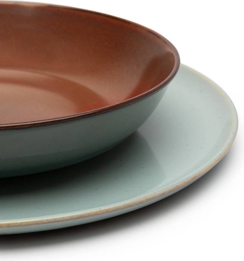 Terres de Rêves Assiette Creuse 17,5 cm, bleu-beige