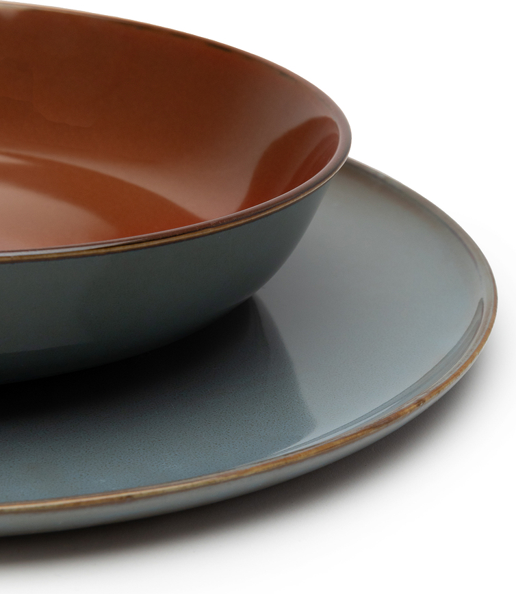 Terres de Rêves Assiette Creuse 21 cm, bleu-beige