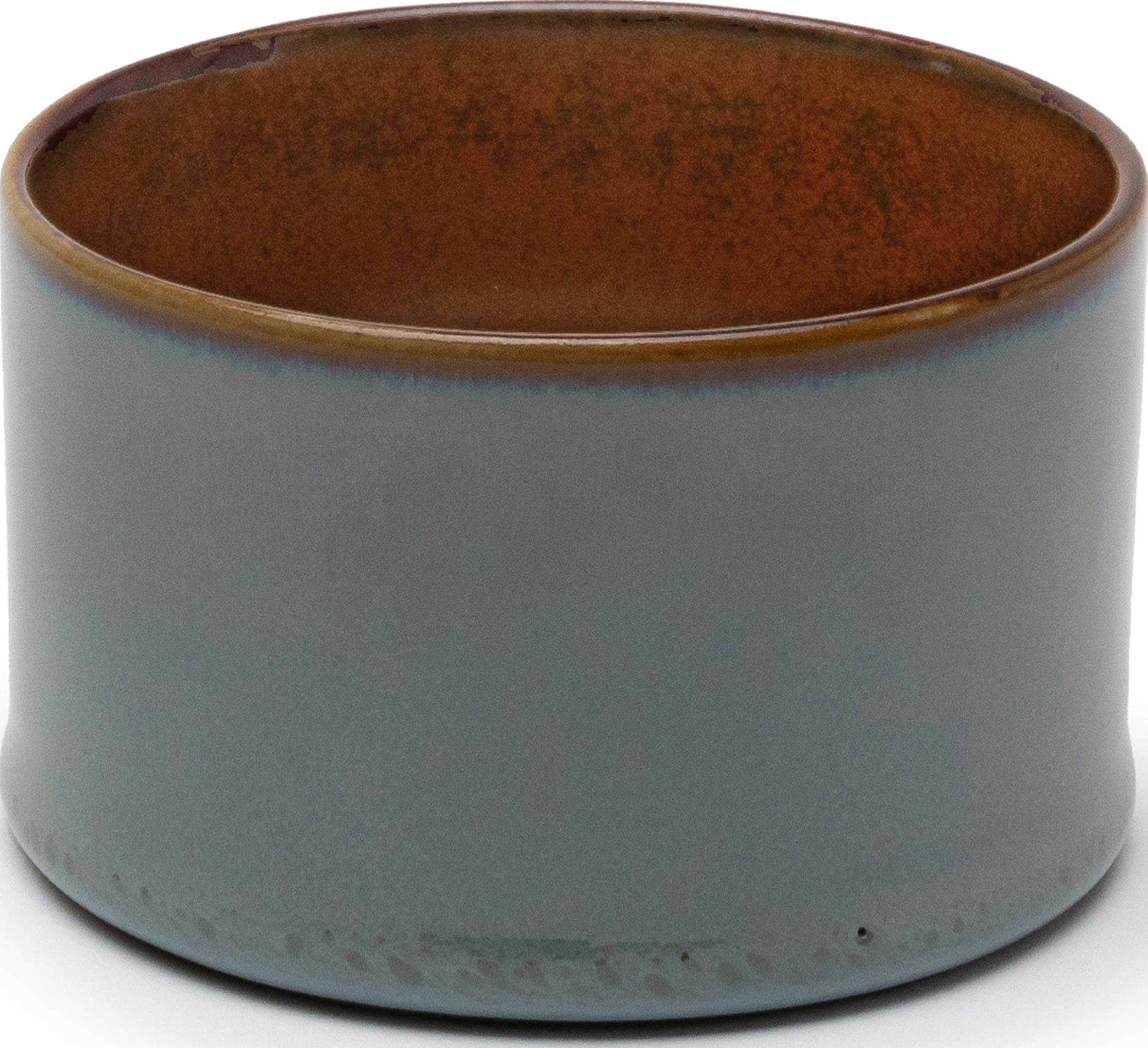 Keramik Becher Terres De Rêves Becher Niedrig, 160 Ml, Blau-rot