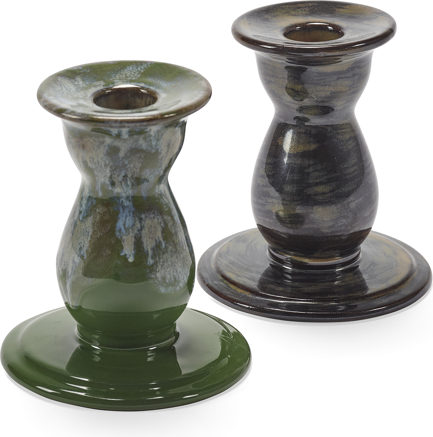 Terres de Rêves Bougeoir pour bougie classique, 10,5 cm, bleu marine