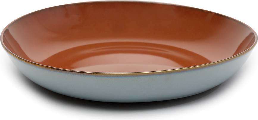 Terres de Rêves Globok Krožnik, 23,5 cm, modro-rdeč