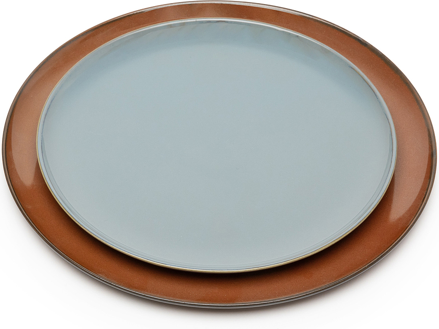 Terres de Rêves Krožnik za zajtrk, 22 cm, modro-siv