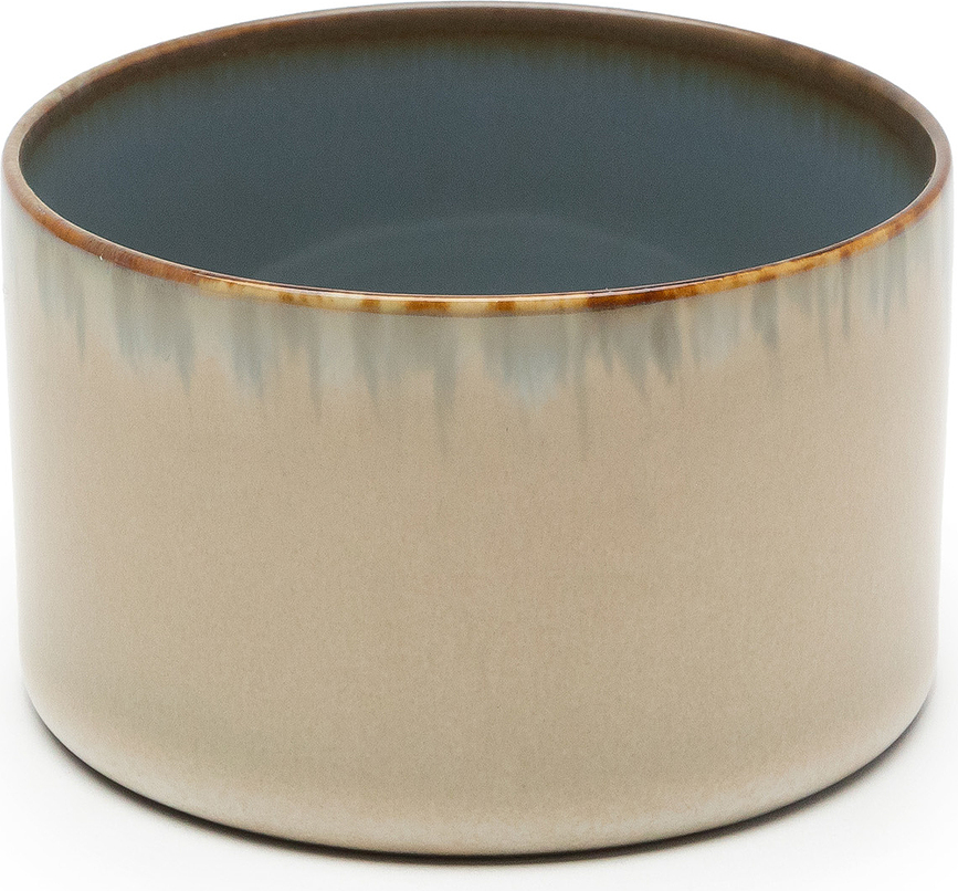 Terres de Rêves lage beker 160 ml, beige-blauw