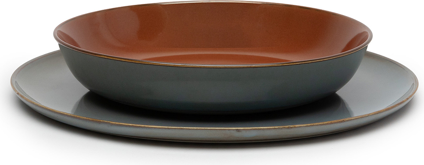 Terres de Rêves Βαθύ Πιάτο, 21 cm, μπλε-μπεζ