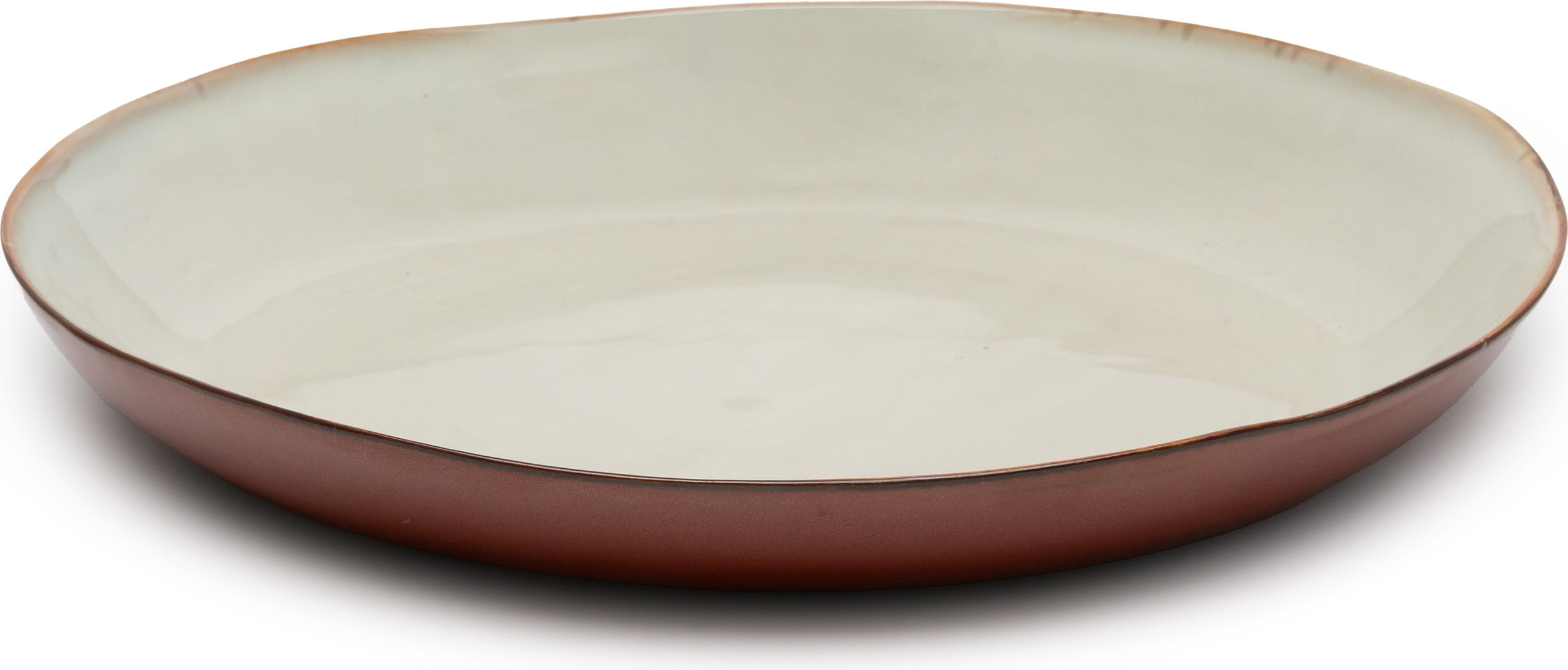 Snackteller Terres De Rêves Servierteller 35, 5 Cm, Rot-beige