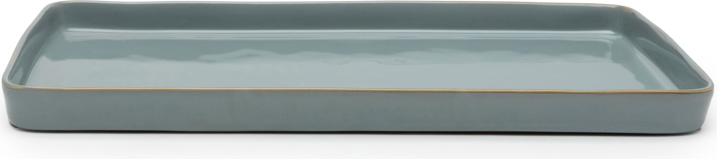 Terres de Rêves Speiseteller rechteckig, 37 cm, blaugrau