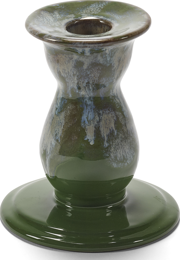 Terres de Rêves Svečnik za klasično svečo, 10,5 cm, temnozelen