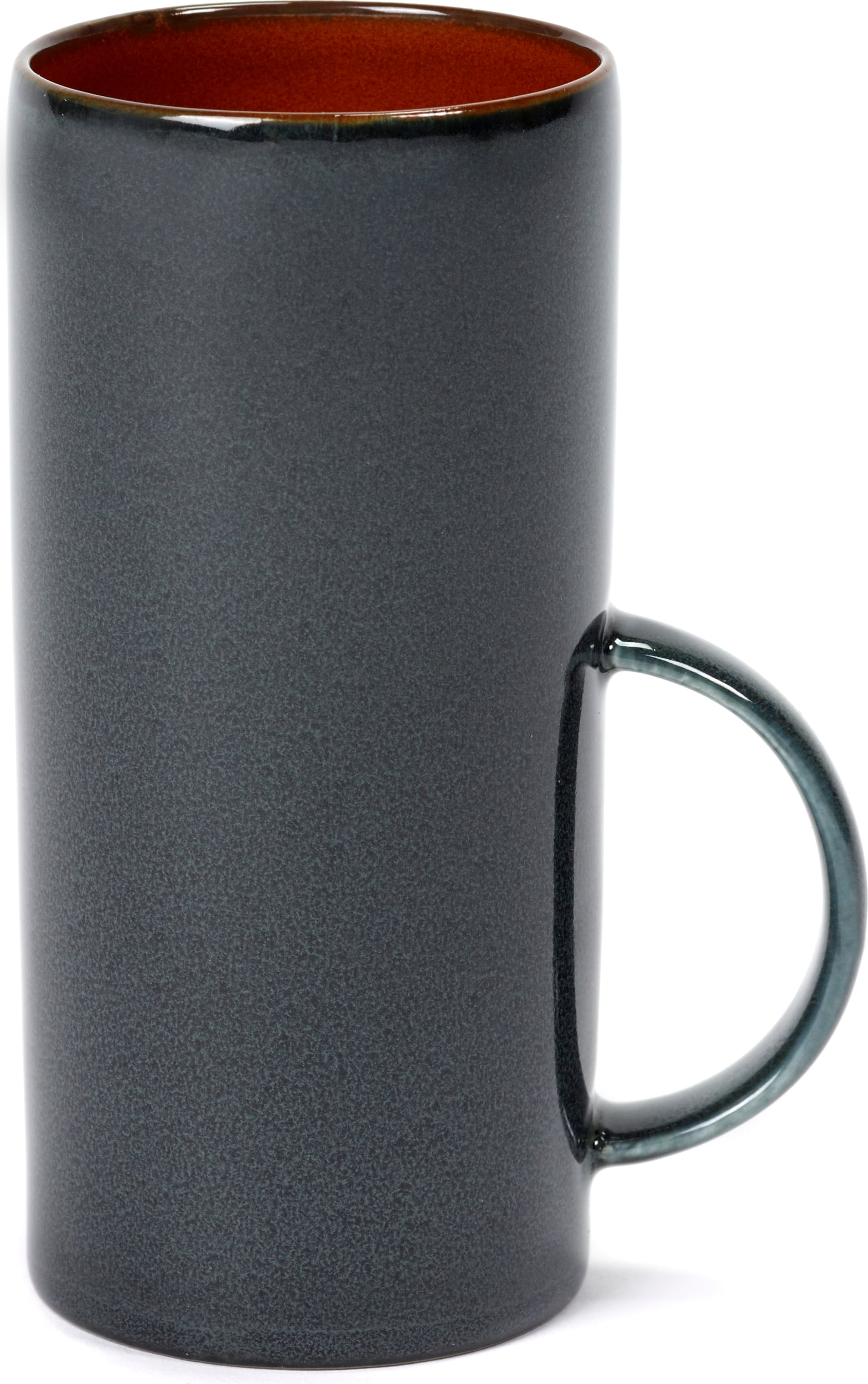 Keramik Becher Terres De Rêves Teebecher 280 Ml, Schwarz-rot