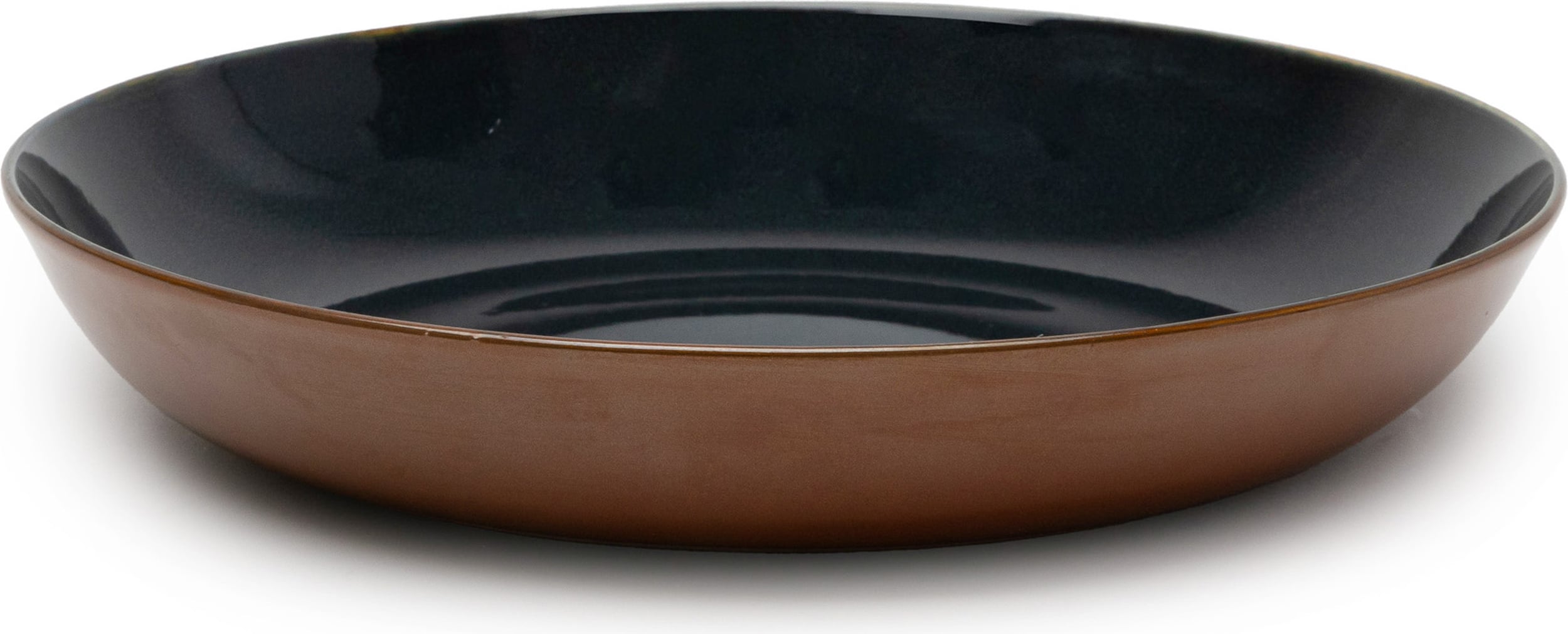 Terres de Rêves Tiefer Teller 23,5 cm, rot-blau