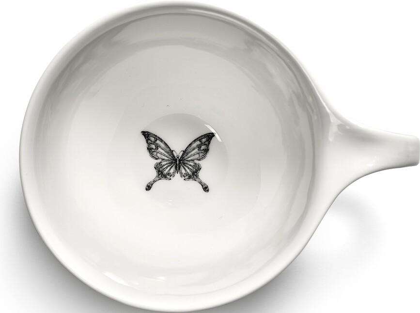 Unity Butterfly Šalice za čaj 240 ml bijele s uzorkom leptira 2 kom.
