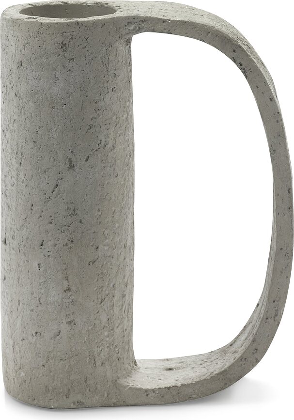 Vase avec anse FCK Ciment 28 cm