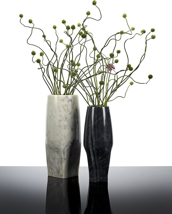 Vase en marbre Josephine 35 cm, noir