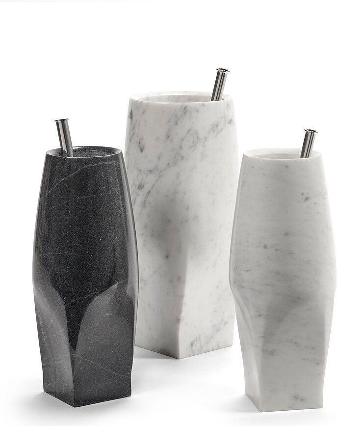 Vase en marbre Josephine 35 cm, noir