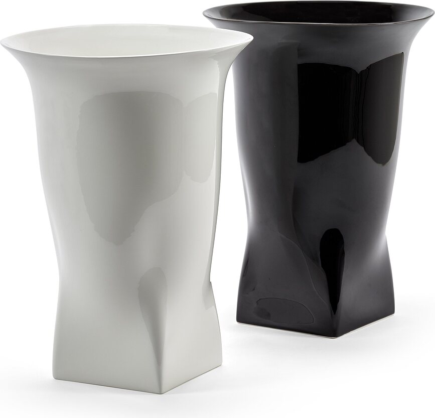 Vase en porcelaine Josephine 30 cm, noir