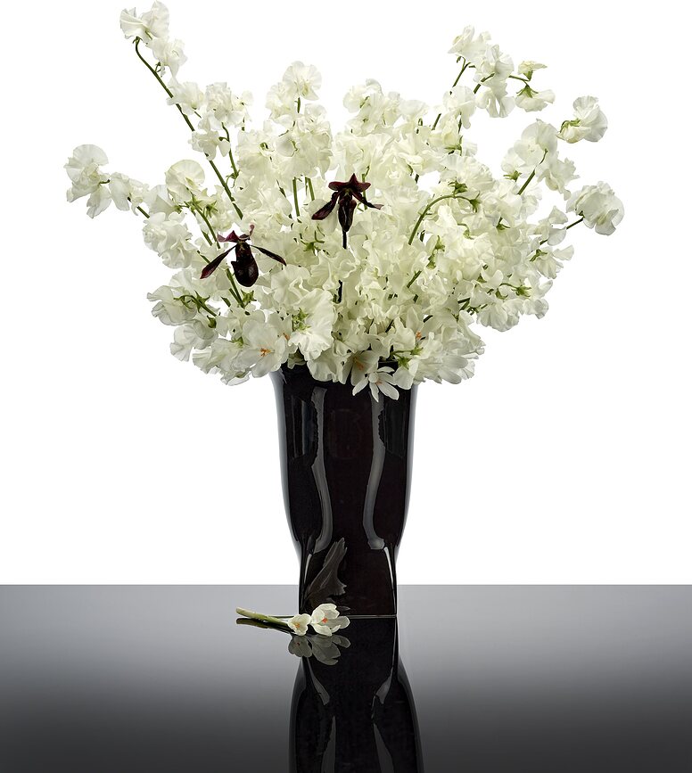 Vase en porcelaine Josephine 30 cm, noir