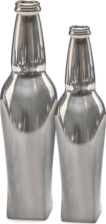 Vase en verre Josephine 31 cm, argenté