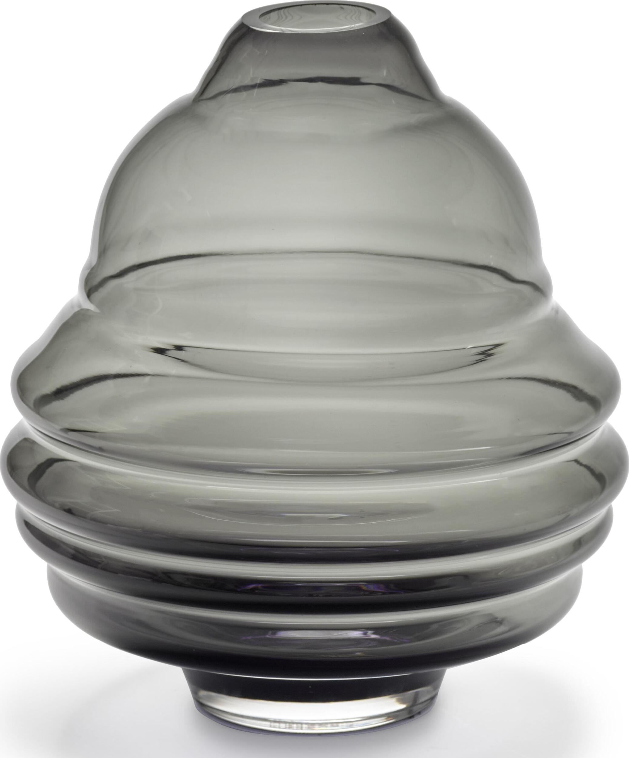 Vase In & Out 25,5 x 27 cm, grau