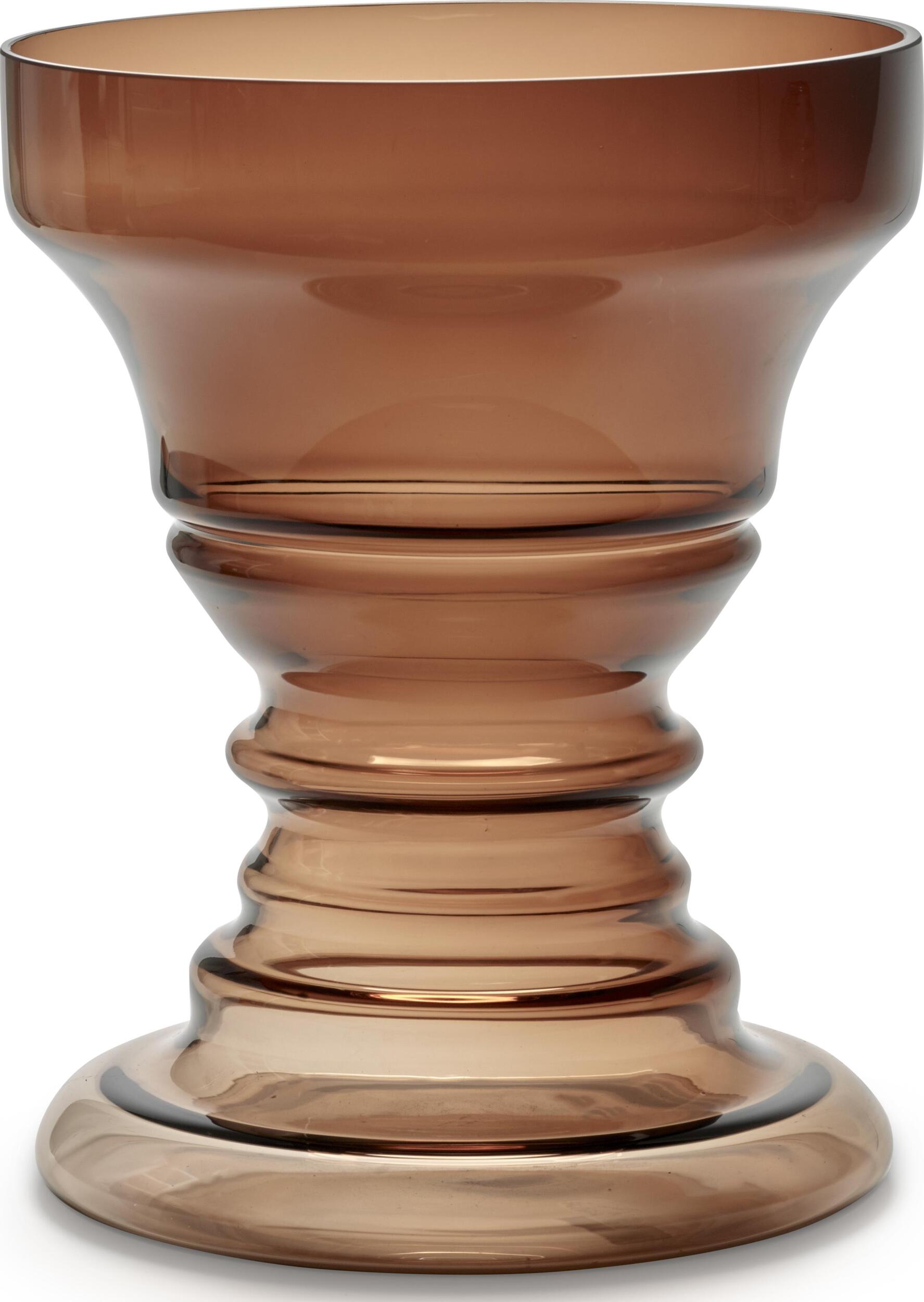 Vase In & Out 30,5 x 38,5 cm, bernsteinfarben