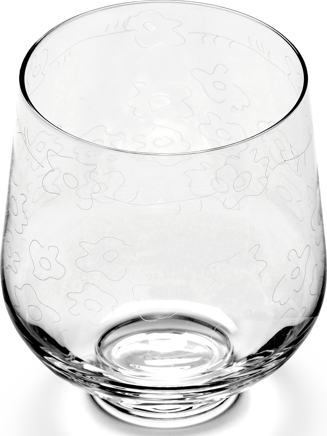 Vasos Midnight Flowers, 450 ml, 4 unidades