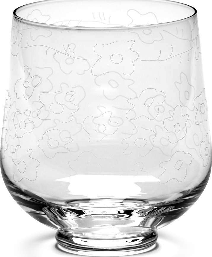 Vasos Midnight Flowers, 450 ml, 4 unidades