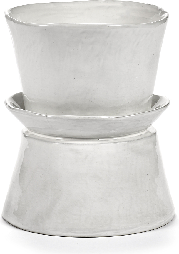 Vāze/bļoda La Mère, 19 cm, lauzta balta