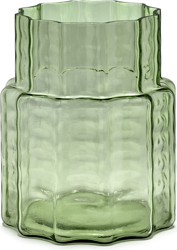 Vāze Waves, 21 cm, zaļa
