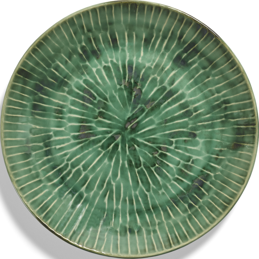 Verde Lanza Assiettes plates 27 cm, vertes, lot de 2