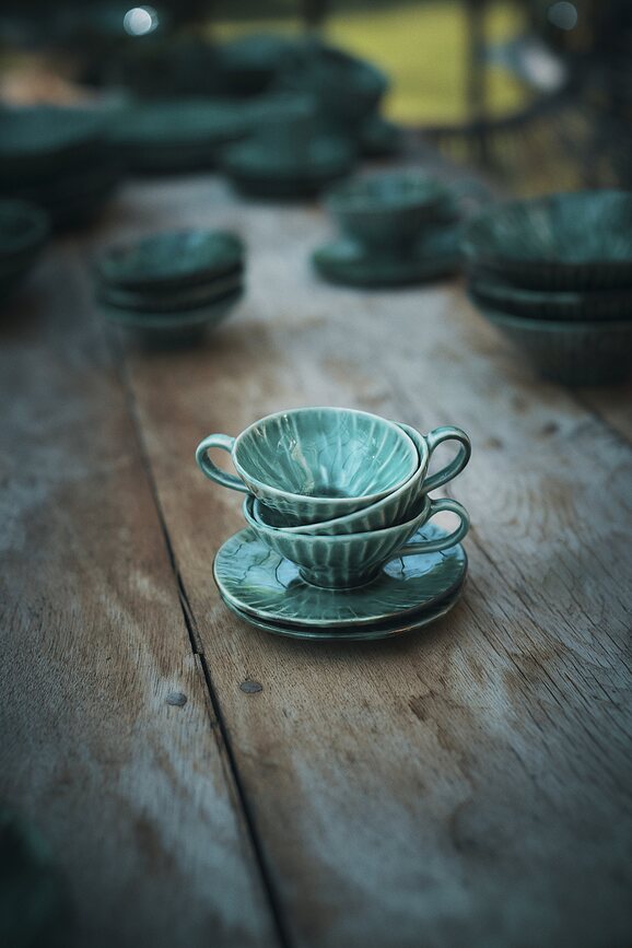 Verde Lanza Soucoupes pour tasses à espresso 12,5 cm, lot de 2