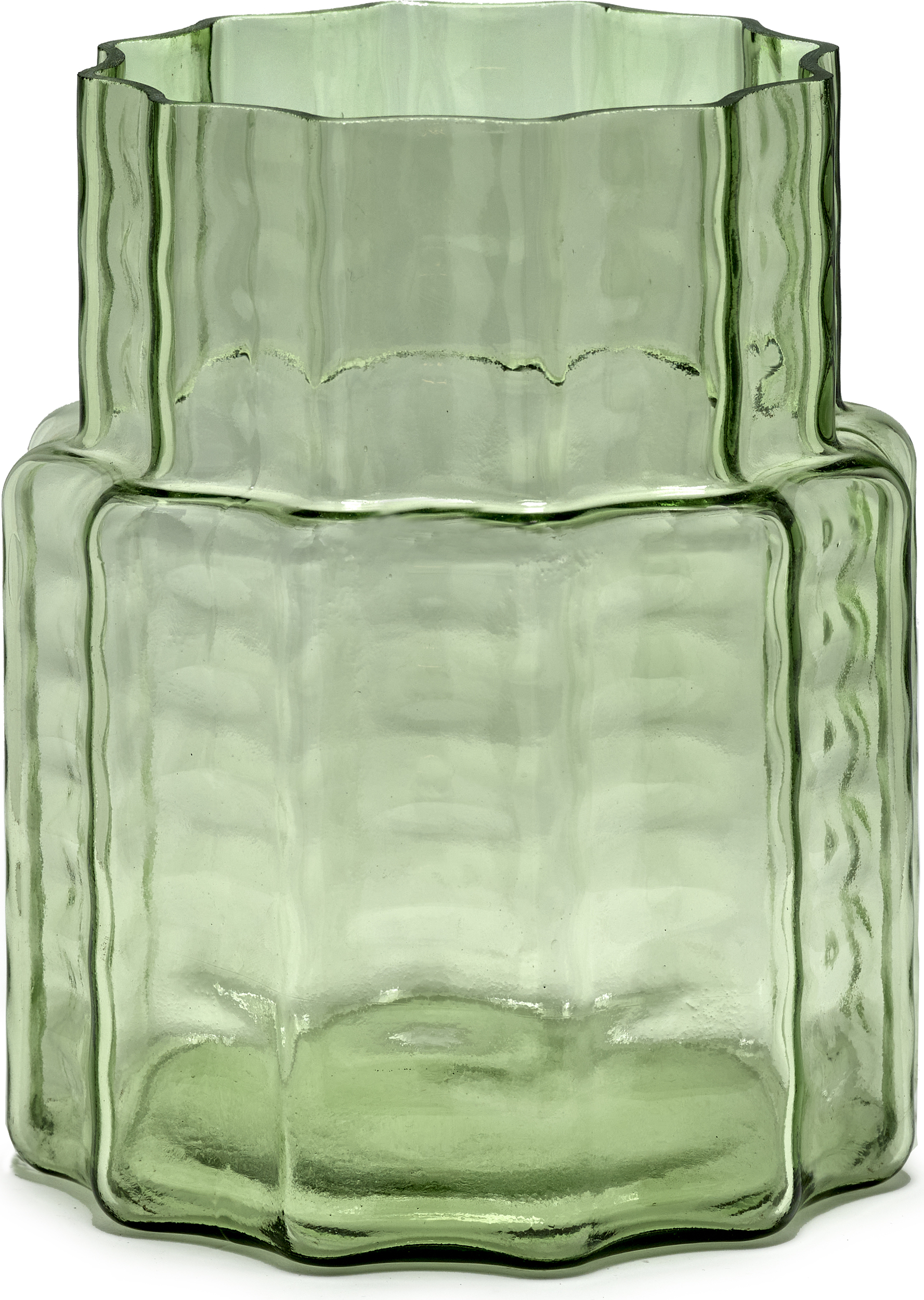 Glasvasen Waves Vase 21 Cm, Grün