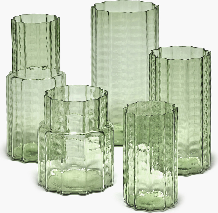 Waves Vase 35 cm, vert