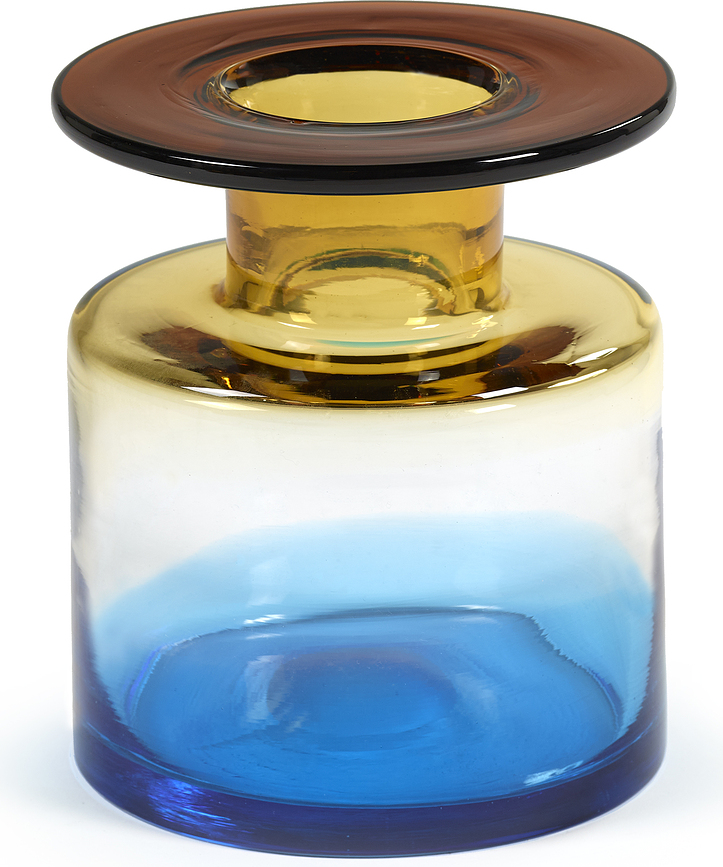 Wind & Fire Vase 22 cm, brun-bleu