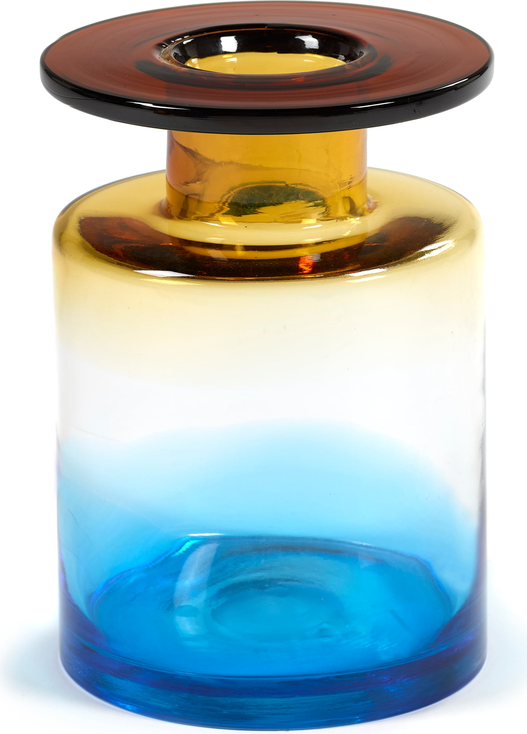 Glasvasen Wind & Fire Vase, 27 Cm, Braun-blau
