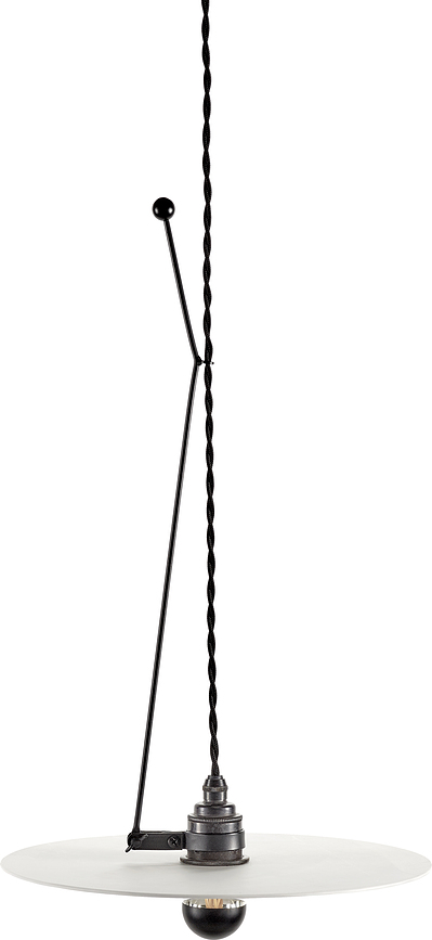 Závěsná lampa Luna, černo-bílá