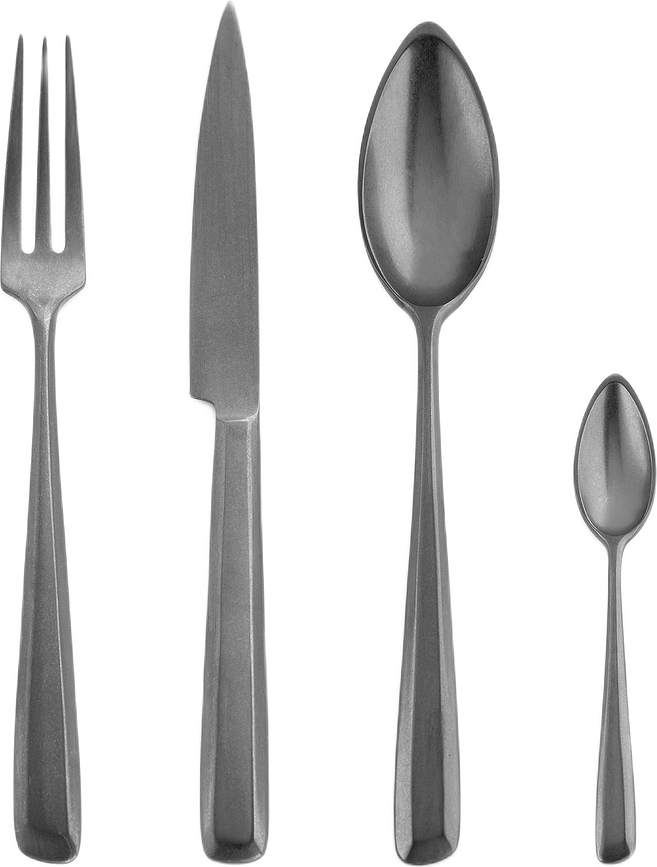 Zoë Set jedilnega pribora, antracit, 24 kosov