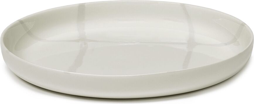 Zuma Assiettes creuses 25,5 cm, blanches, Lot de 2