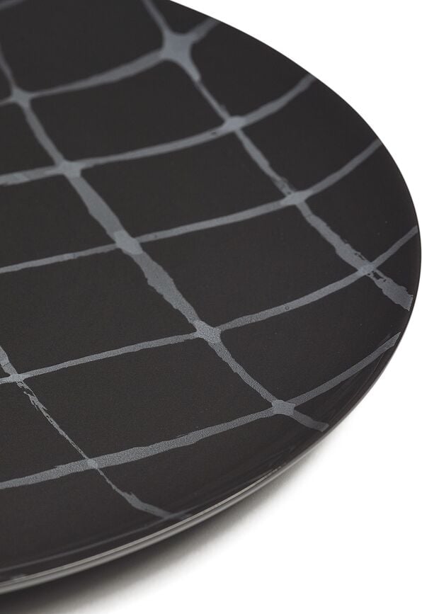 Zuma Assiettes de Table 33 cm, noires, Lot de 2