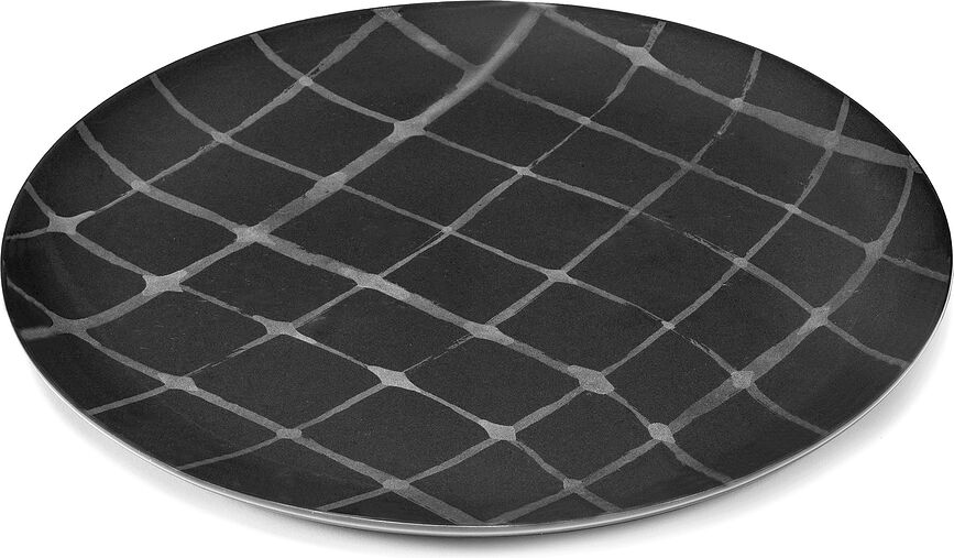 Zuma Assiettes de Table 33 cm, noires, Lot de 2