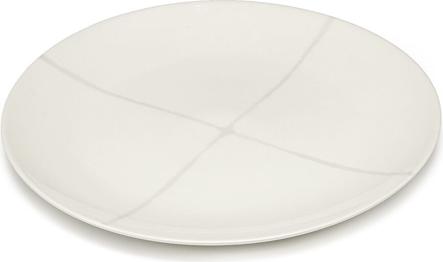 Zuma Assiettes Plates 28 cm, blanches, Lot de 2