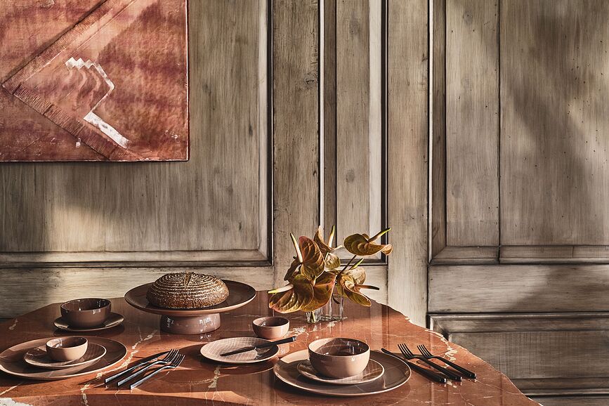 Zuma Assiettes Plates 28 cm, noires, Lot de 2