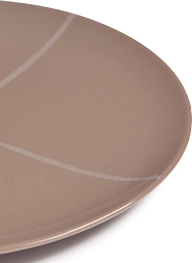 Zuma Assiettes Plates 28 cm, noires, Lot de 2