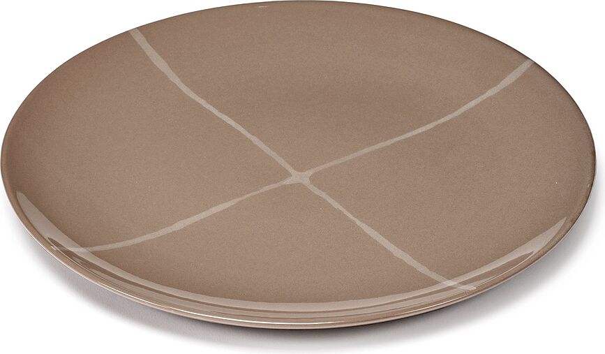 Zuma Assiettes Plates, 28 cm, marron, Lot de 2