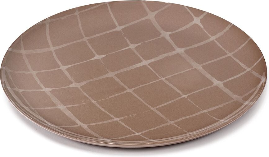 Zuma Assiettes Plates 33 cm, marron, Lot de 2