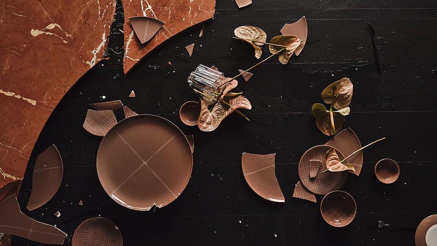 Zuma Plat de service ovale, noir