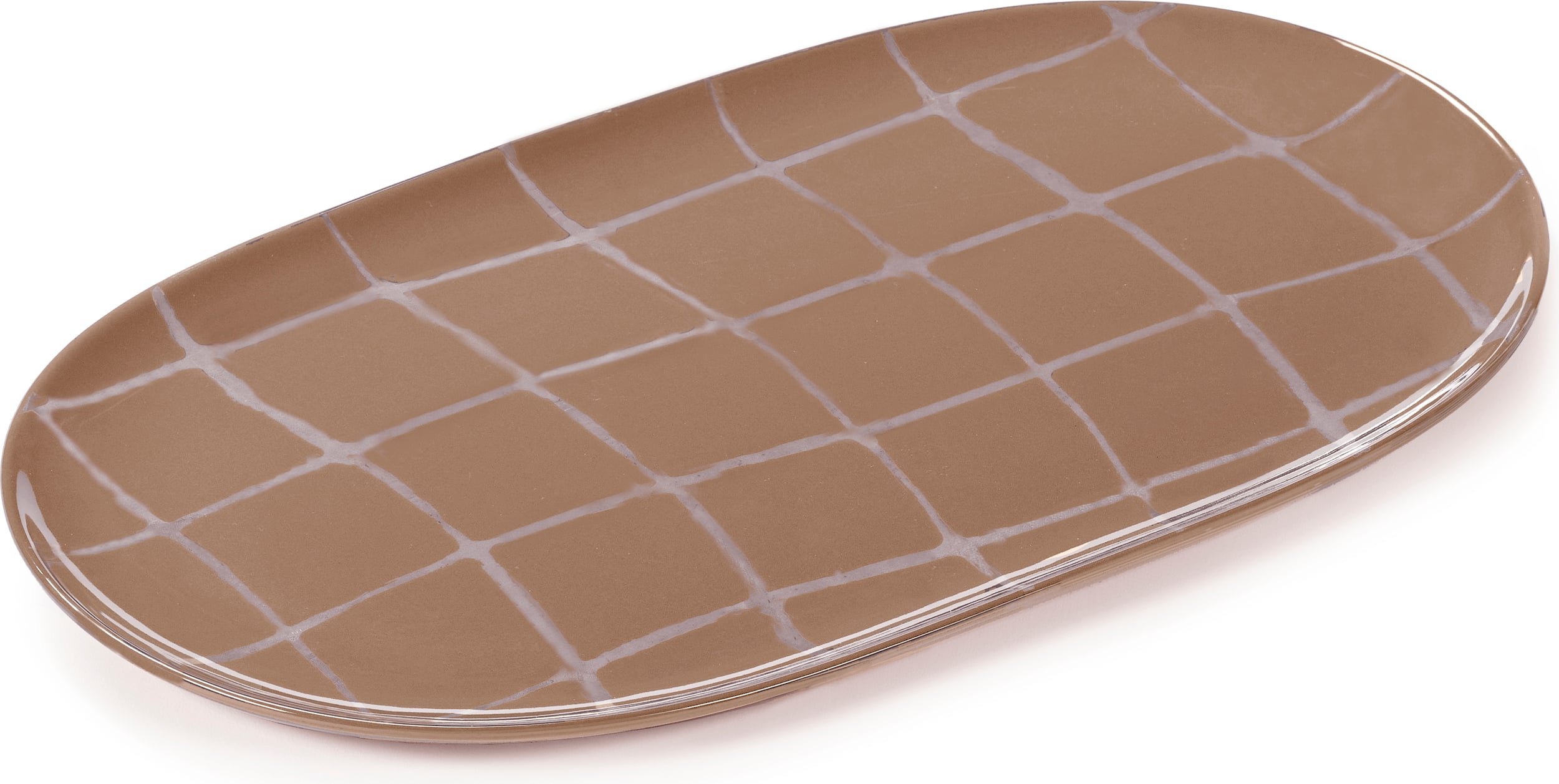 Zuma Servierplatte oval, braun