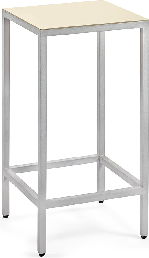 Alu Barhocker 65 cm, elfenbeinfarben