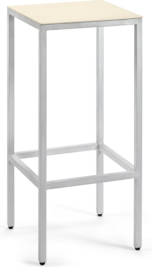 Alu Barhocker 75 cm, Elfenbein